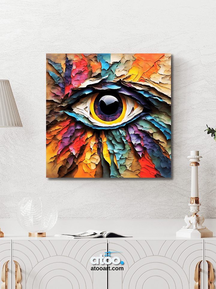 Paper Collection | The Dangerous Eye Contact | Canvas Art Painting product image (2)