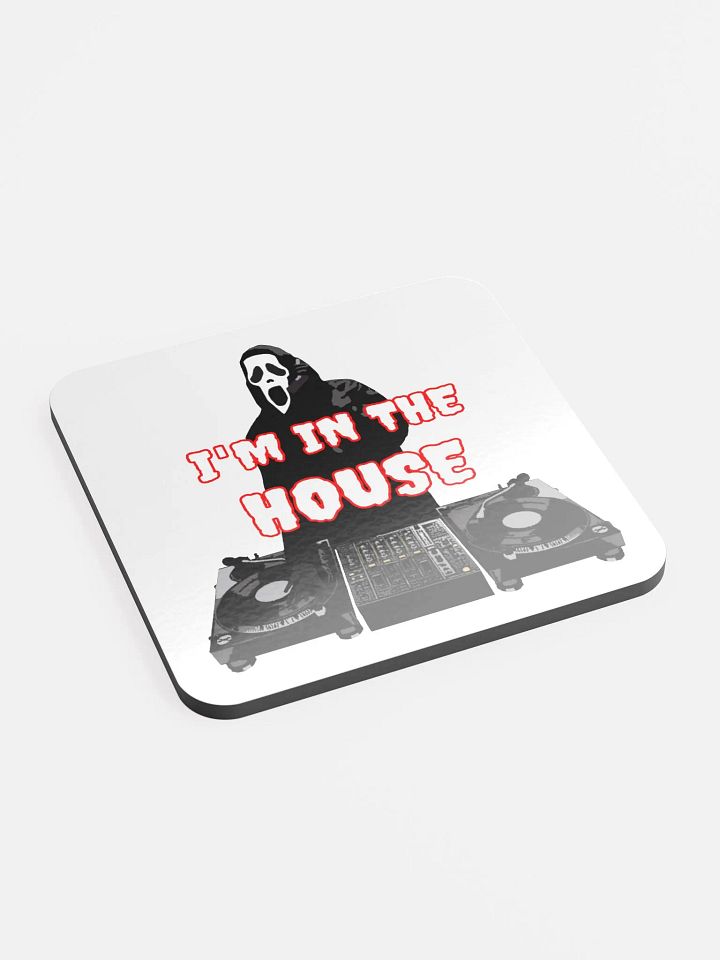 Ghostface in the house Glossed Cork Coaster product image (2)