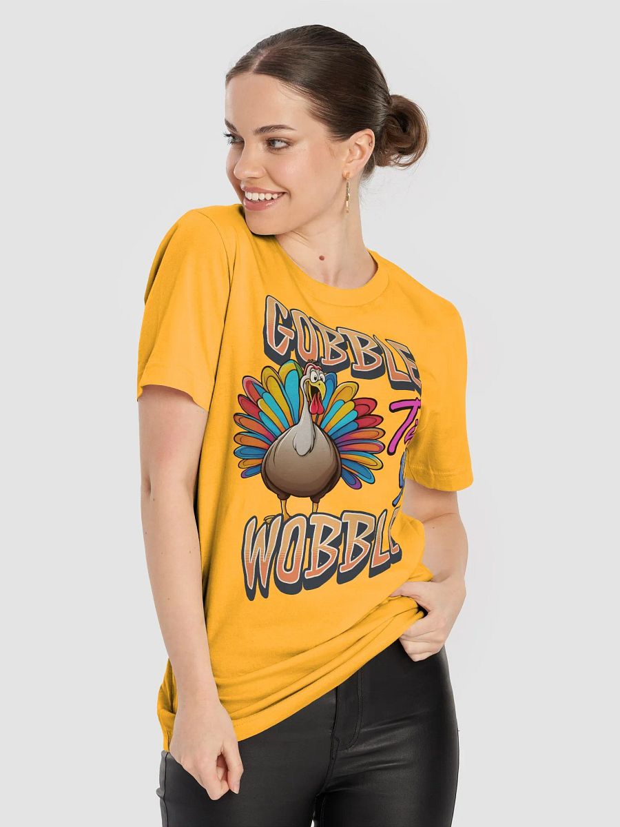 Gobble Til You Wobble Colorful Turkey T-Shirt product image (16)