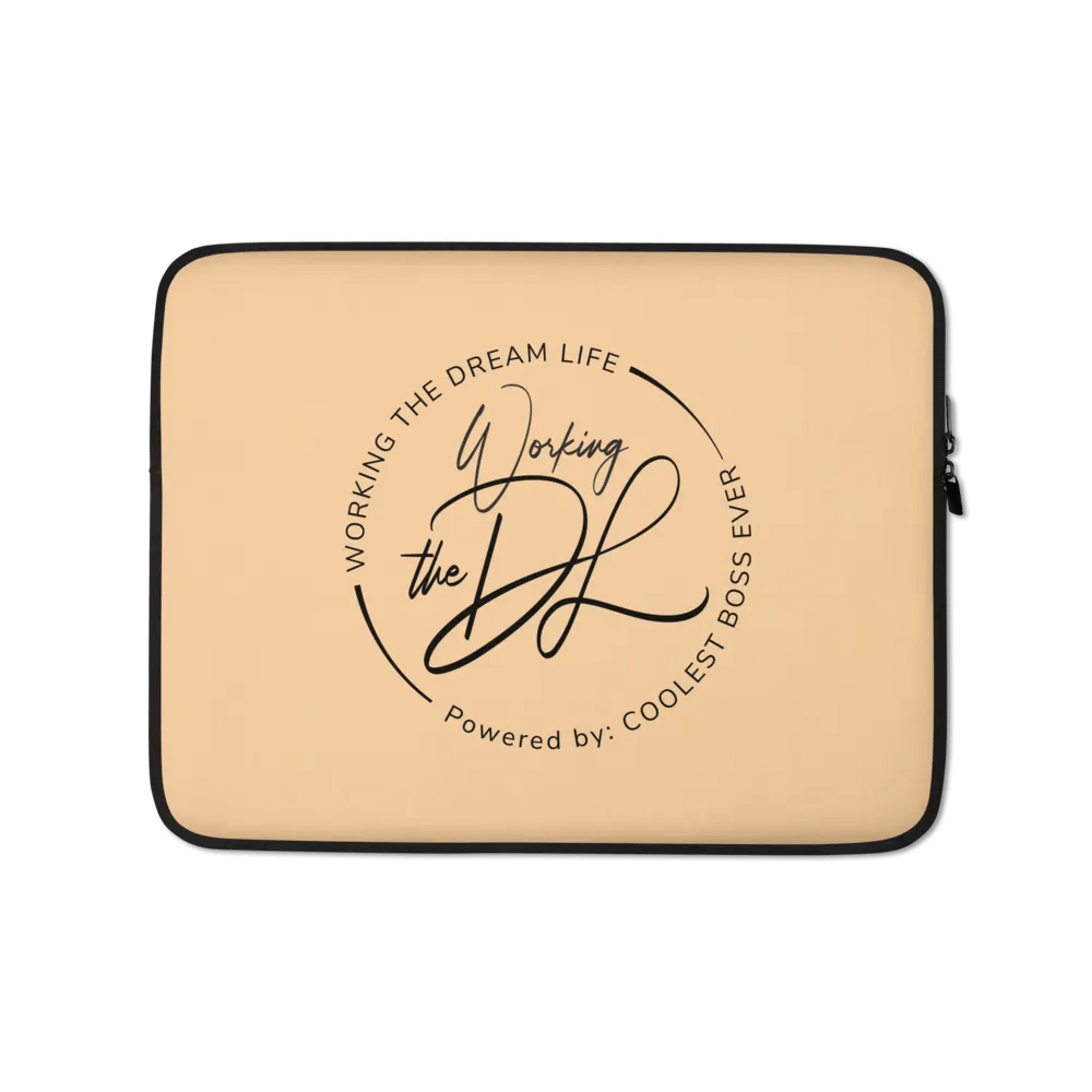 Premium Cream Laptop Sleeve – Working The Dream Life | Sleek, Protective & Leadership-Ready (13” & 15”) product image (6)