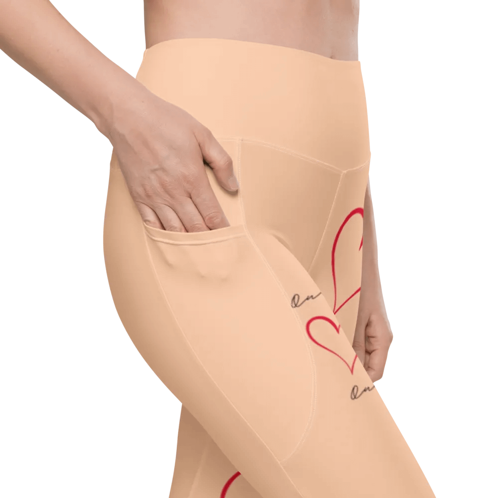 "Qu@lity He@rt" Leggings (Peach) product image (7)