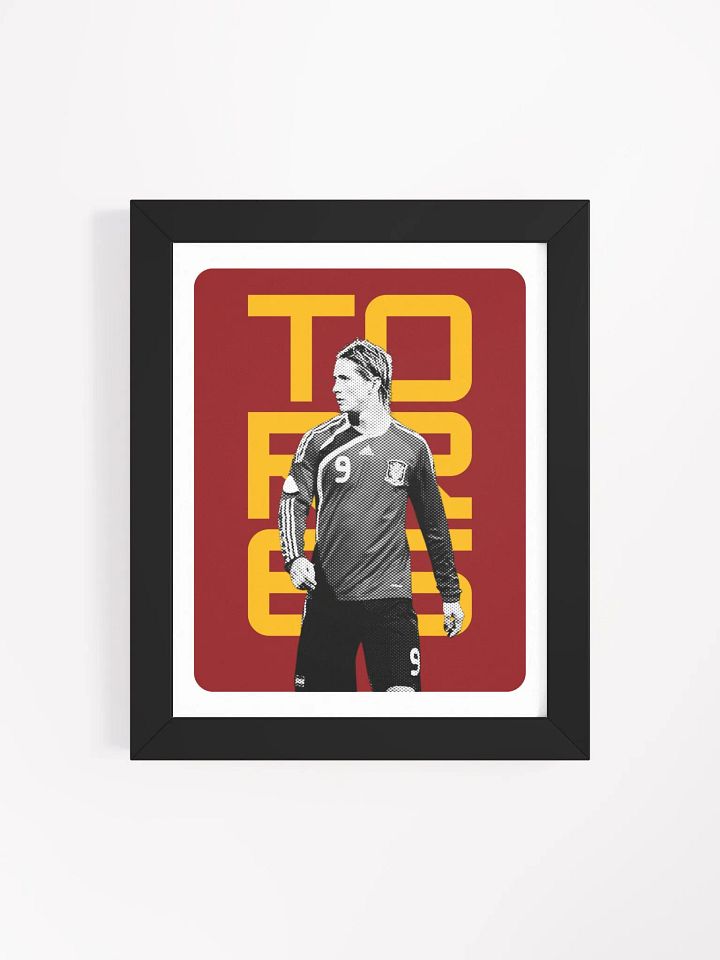 Fernando Torres BW Spain Name Art Framed Print product image (1)