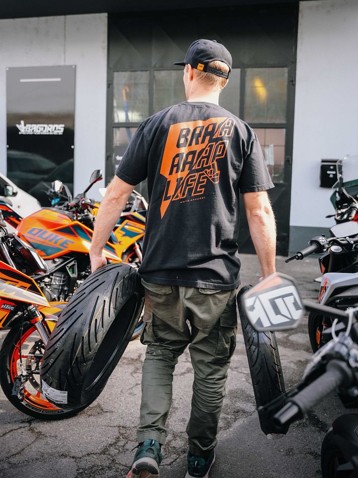 BRAAP Black and Orange T-shirt product image (2)
