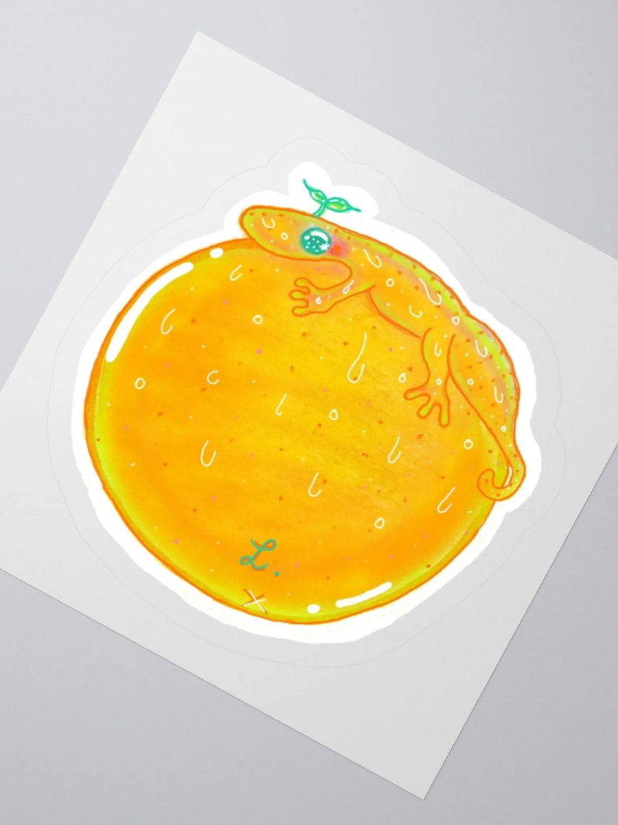 Whimsical Orange Gecko Kiss Cut Stickers product image (4)