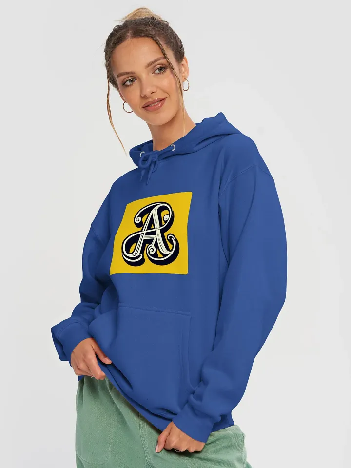 Aesthetic Swirl Letter A Premium Hoodie | AI Design initial A product image (1)