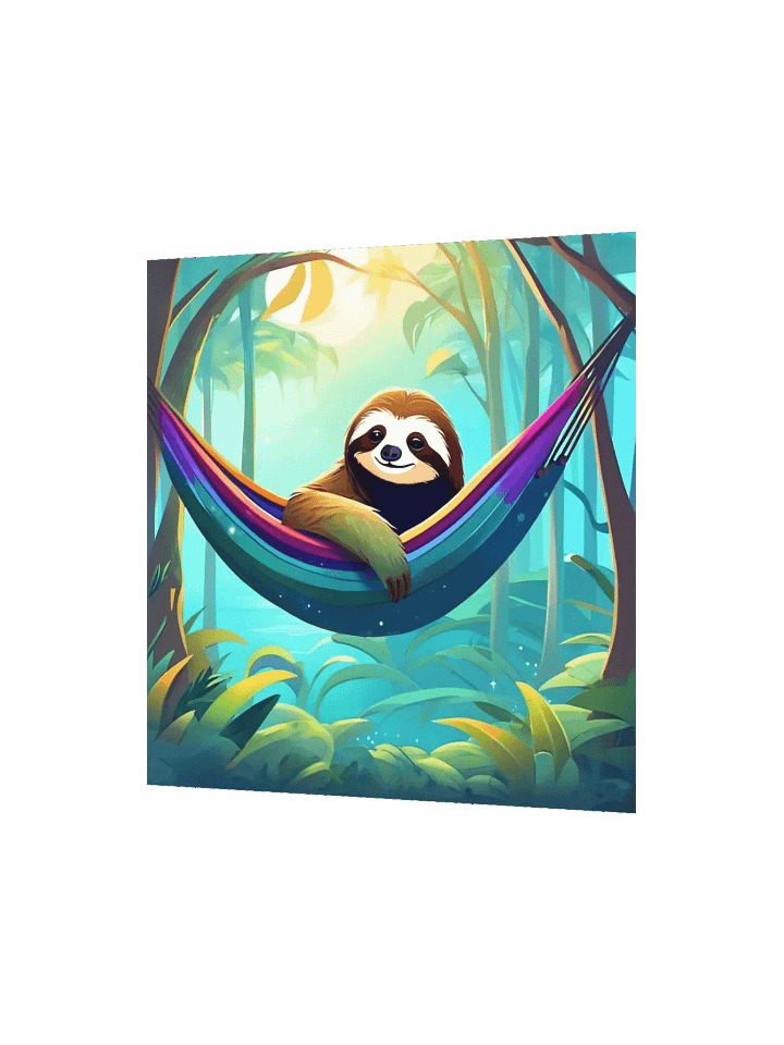 Moonlit Sloth Hammock Poster product image (7)