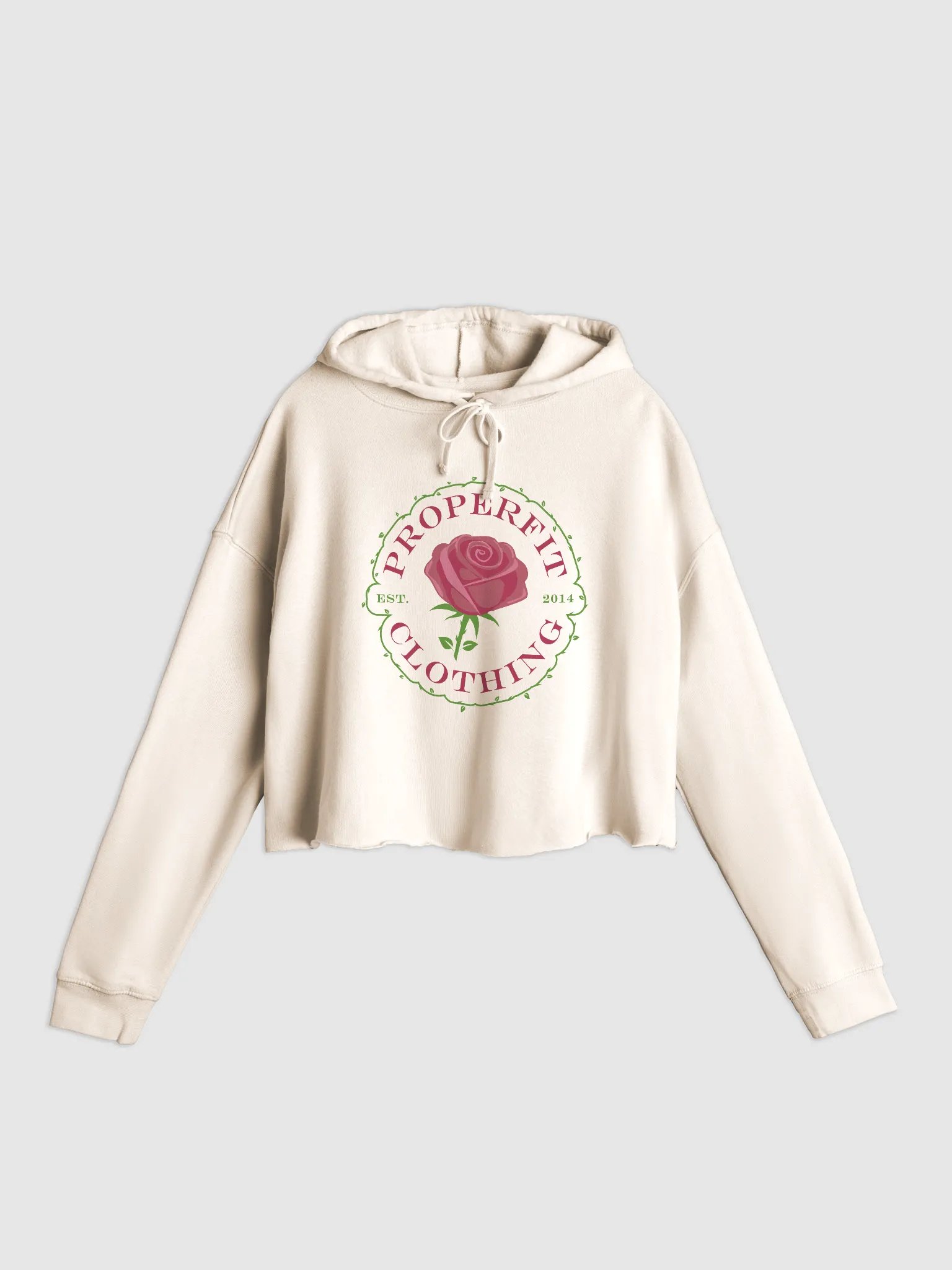 Rose Floral Cropped Hoodie product image (1)