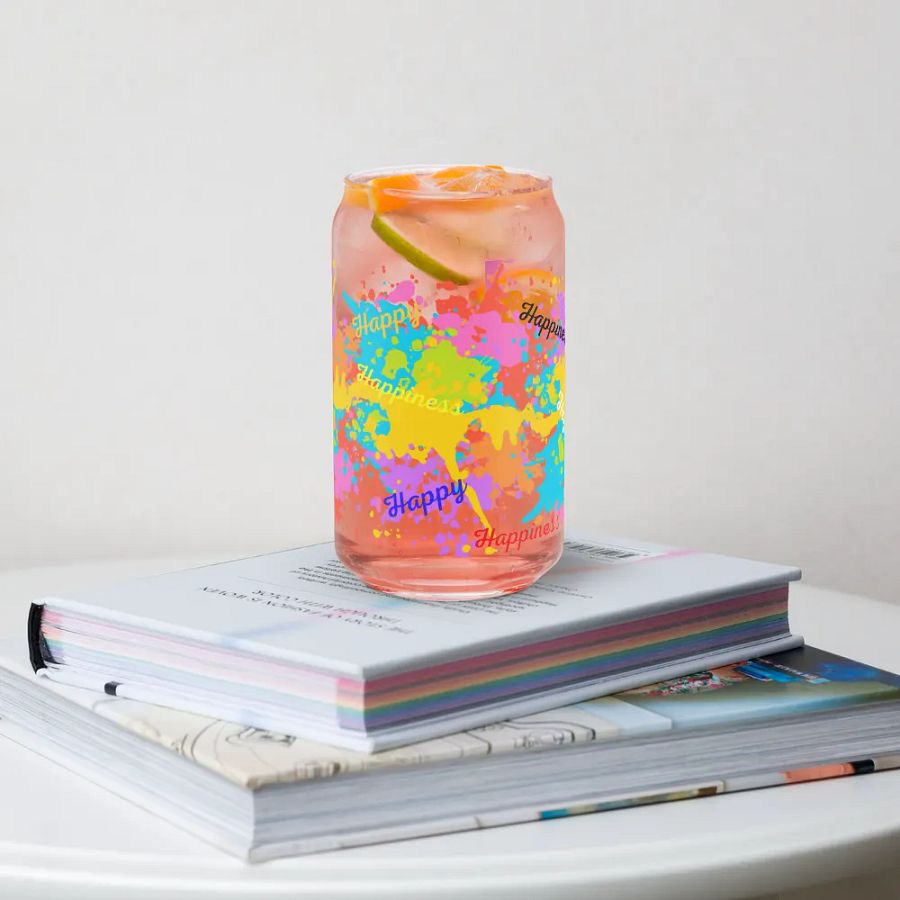 Motivational Design Happy-Happiness - Sipper Glass product image (34)