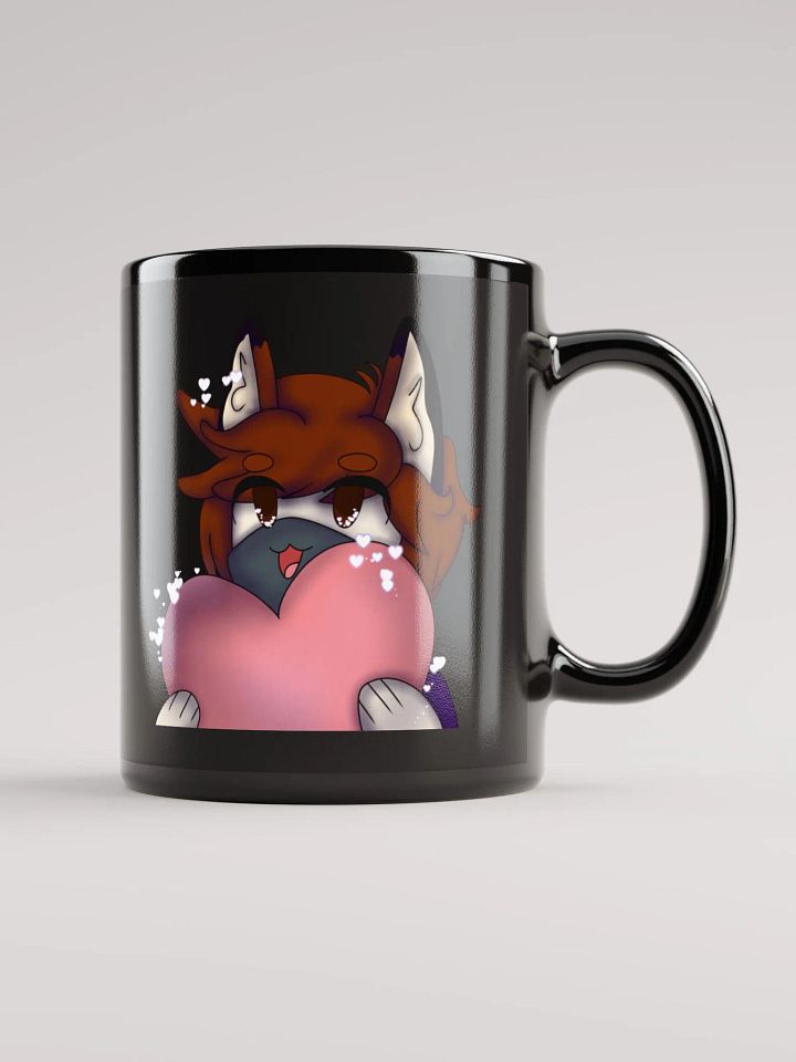 Heart emote black glossy mug product image (2)
