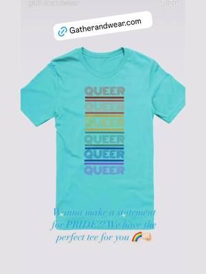 Make a statement this month and always!! We are a small queer owned business in a red state because we will always show up for rights! Www.gatherandwear.com #pride #fyp #lesbiansoftiktok #gaytiktok #gay 