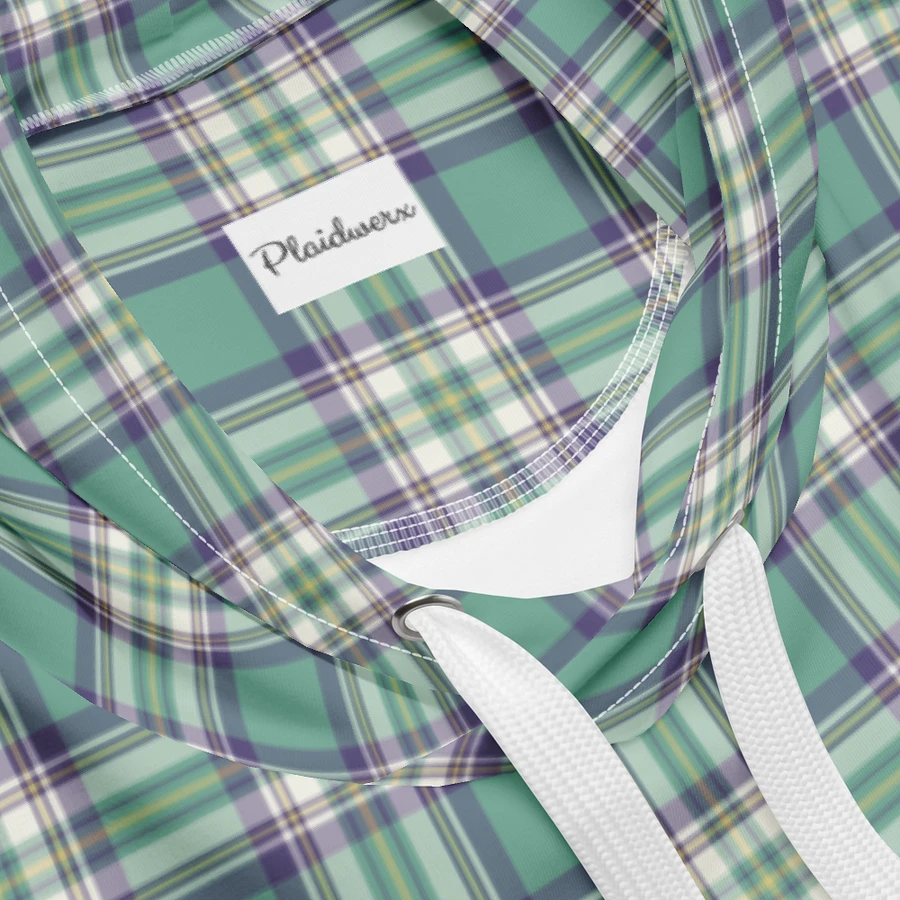 Light Green, Purple, and Yellow Plaid Hoodie product image (10)