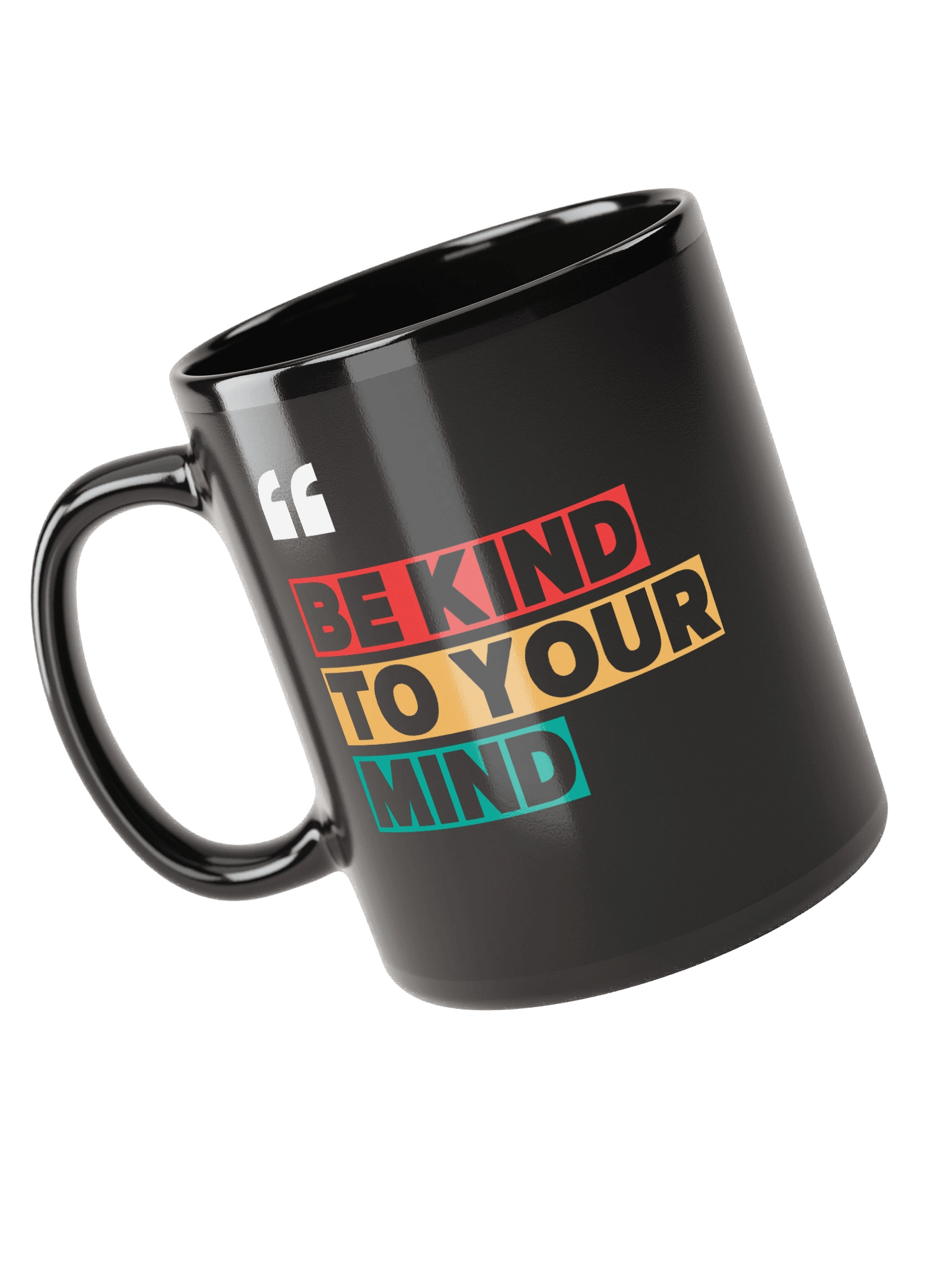 Be Kind to Your Mind Black Coffee Mug product image (4)