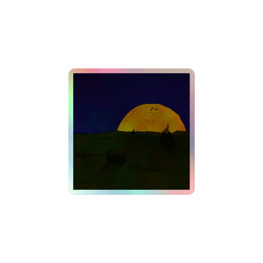 "gouda harvest" holographic sticker product image (1)