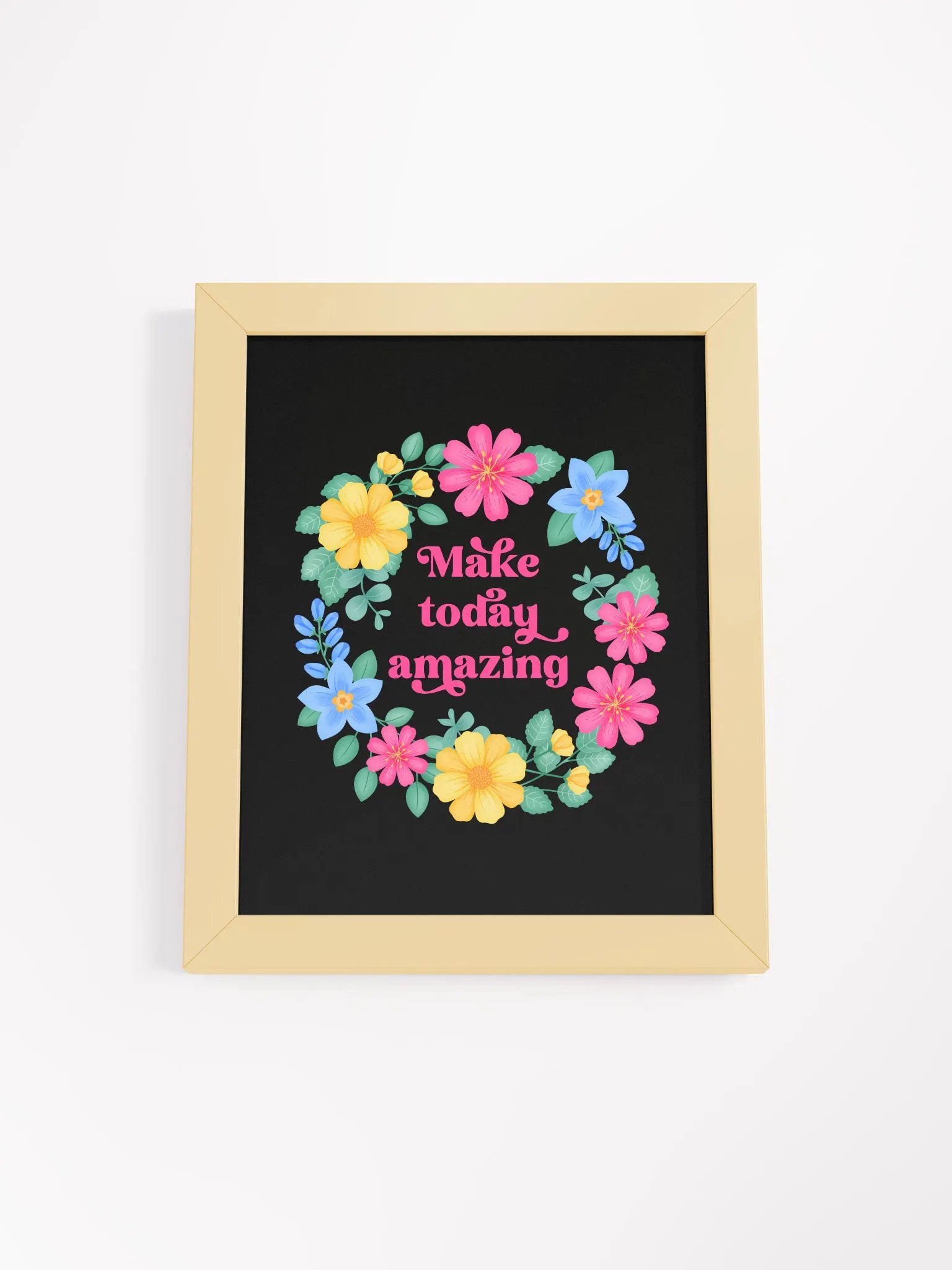 Make today amazing - Motivational Wall Art Black product image (4)