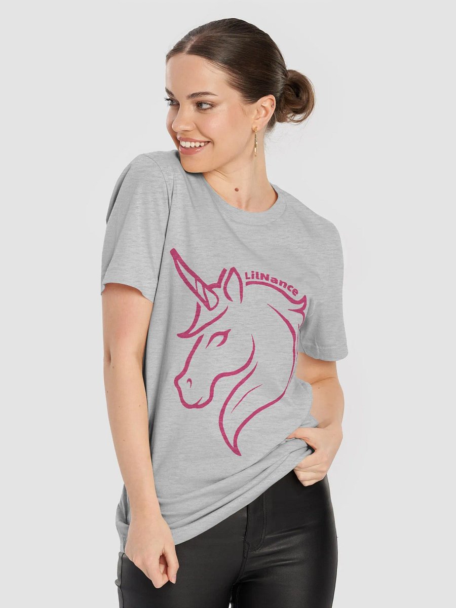 Magenta Unicorn Line Art T-Shirt product image (7)