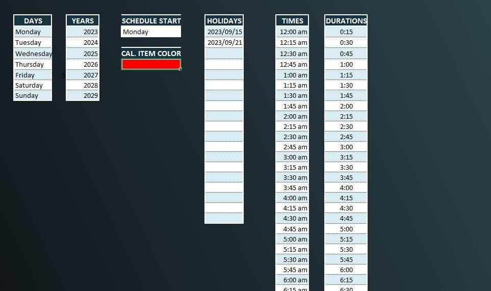 New ProdCalendar in Exceluct product image (4)