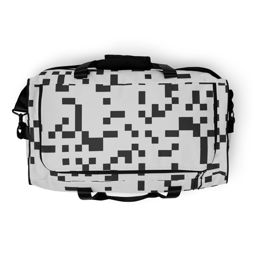 Pixelated Monochrome Madness Duffle Bag product image (8)