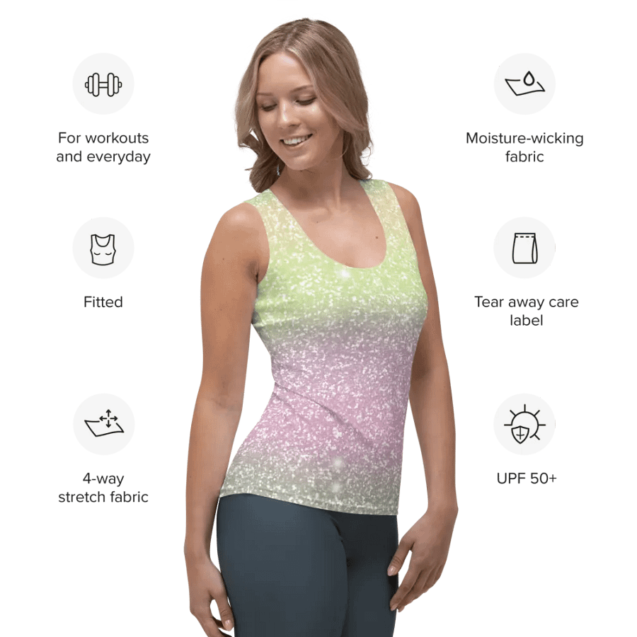 Glitter Unicorn Texture Design Tank Top (12) product image (7)
