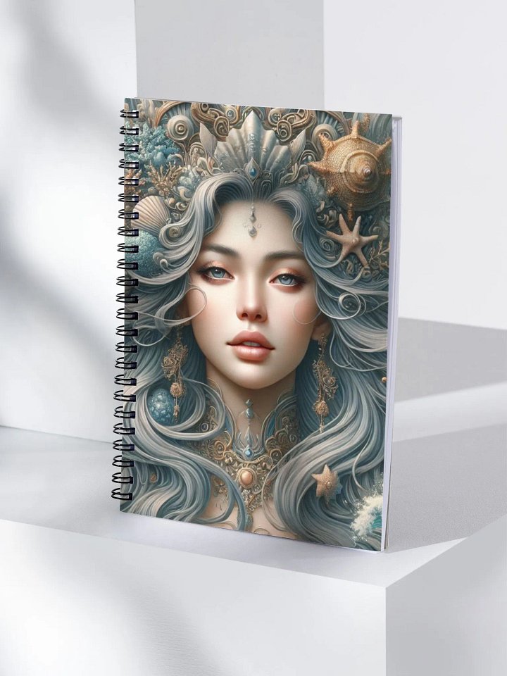 Ocean Goddess Aman Sinaya Spiral Notebook - Mystical Sea Queen Journal, Ruled Line Notebook, Filipino Sea Goddess Stationery, Oceanic product image (1)