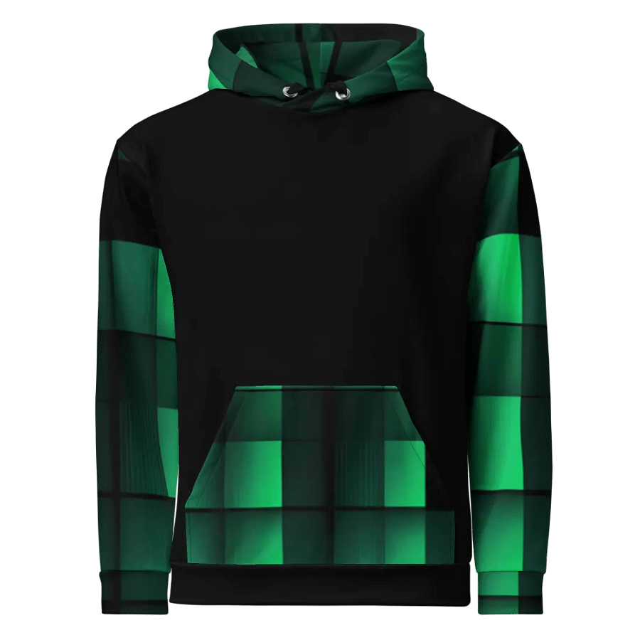 Black And Green Squares Unisex Hoodie product image (1)