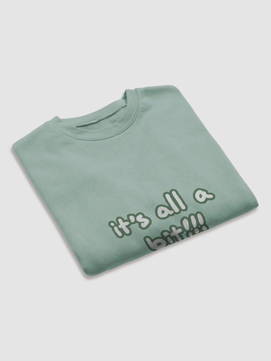 “It’s all a bit!!!” (sm. lined design, #527453) Women's Fleece Crop Sweatshirt product image (15)