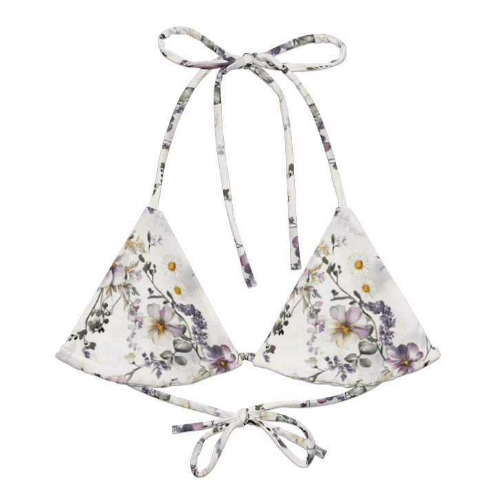 Wildflower Recycled Padded Bikini Top – Soft, Romantic, and Earth-Loving product image (2)