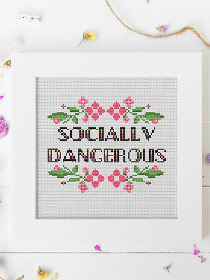 Socially Dangerous - Cross Stitch Pattern product image (1)