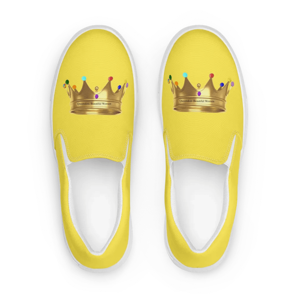 Queendom Beautiful Women Crown Canvas Shoes /Yellow (TM) product image (1)