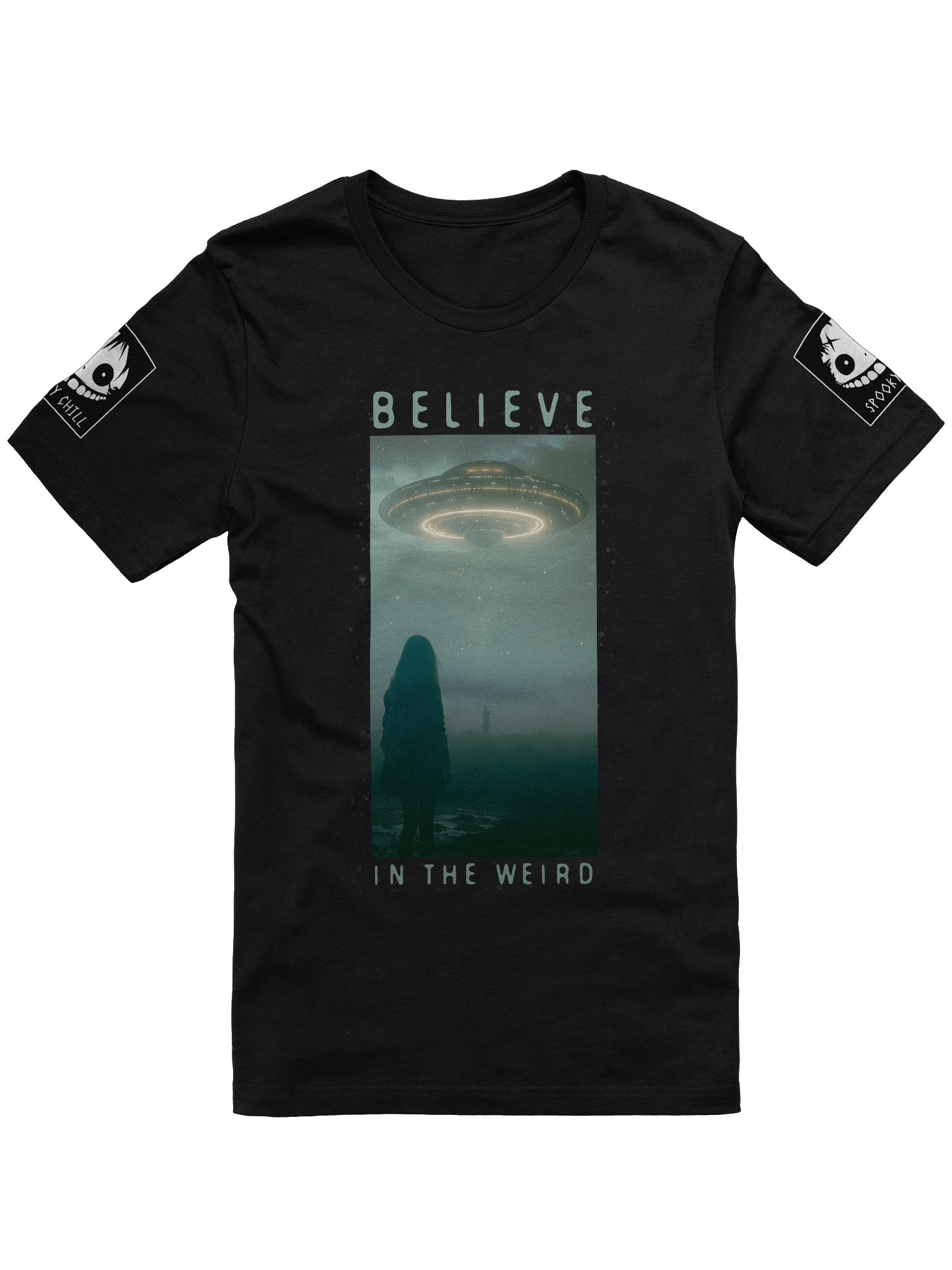 Spooky Chill “UFO Encounter” Tee – Believe in the Weird product image (1)