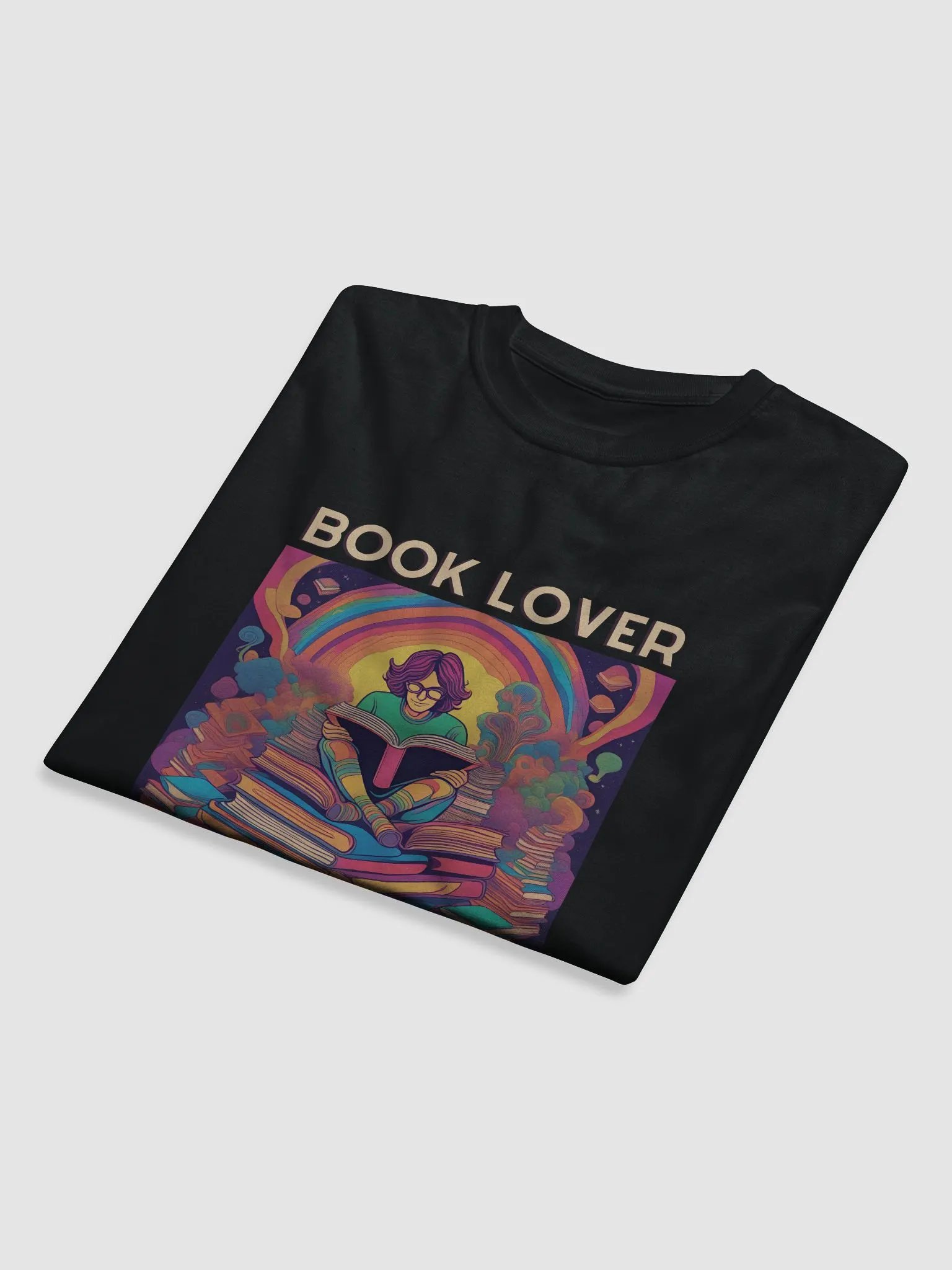 Book Lover Psychedelic Eco T-shirt product image (8)
