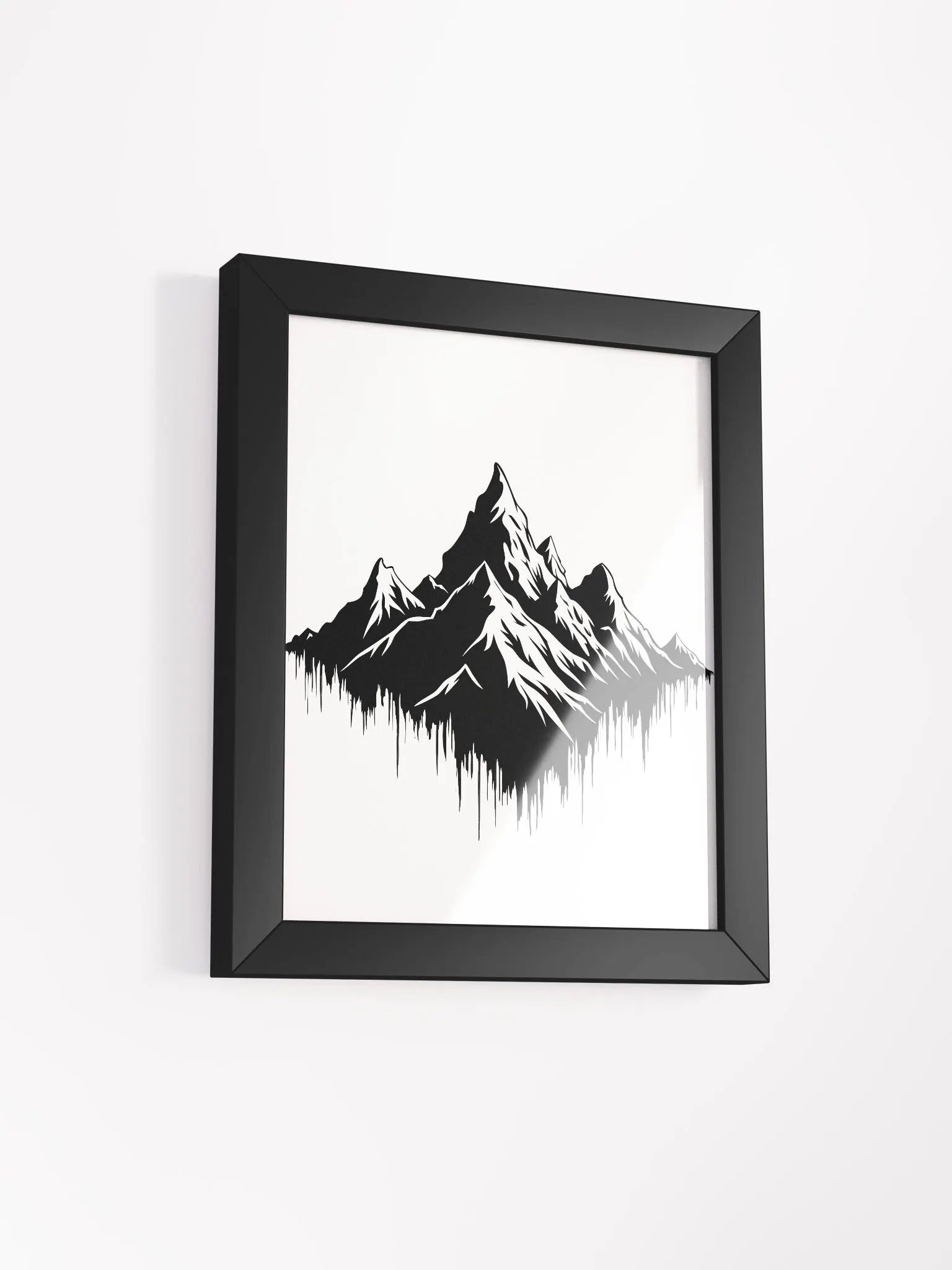 Modern Mountain Matte Poster: A Fusion of Nature and Digital Aesthetics product image (40)
