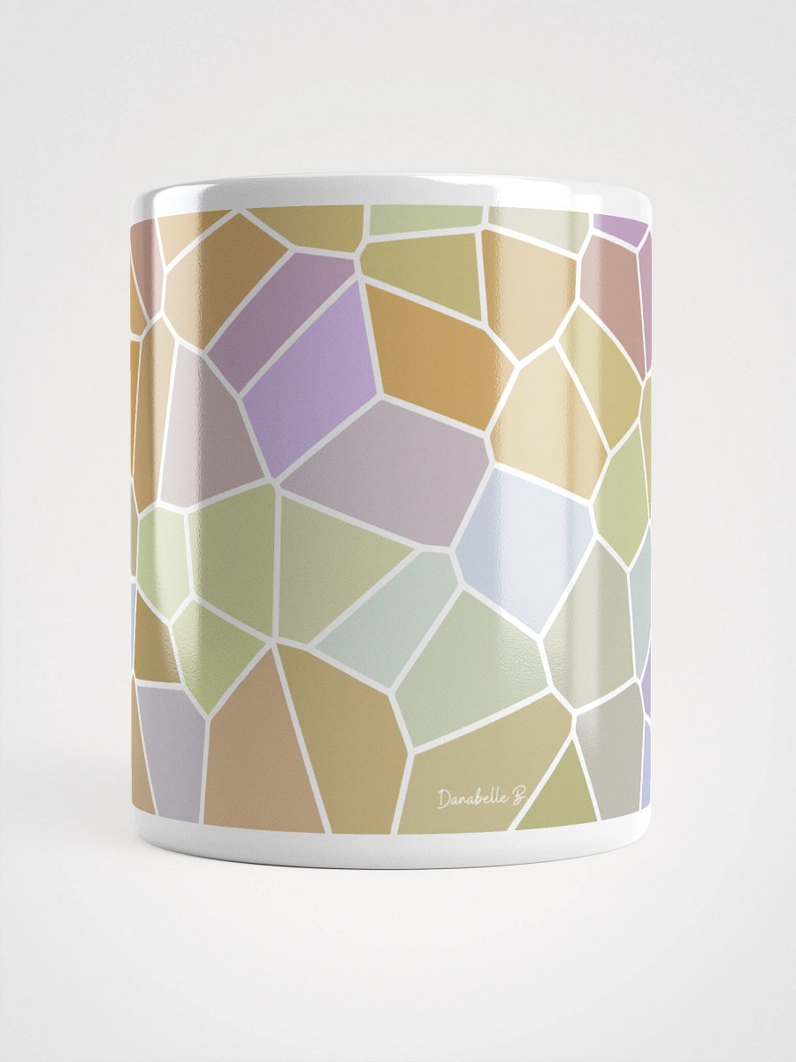 Mug Blanc Mozaïque Fresco - Design Géométrique Rétro Chic - Cadeau Déco product image (5)