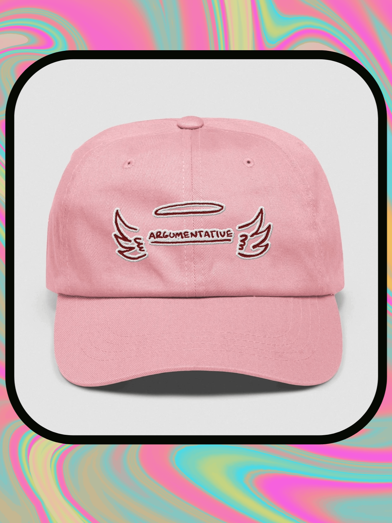 ANGELIC (maroon bubble design) classic dad hat product image (1)