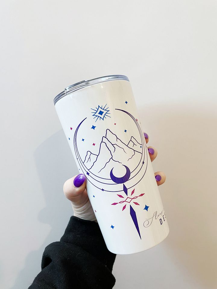 Pastel Mountain and Moon Travel Mug product image (1)