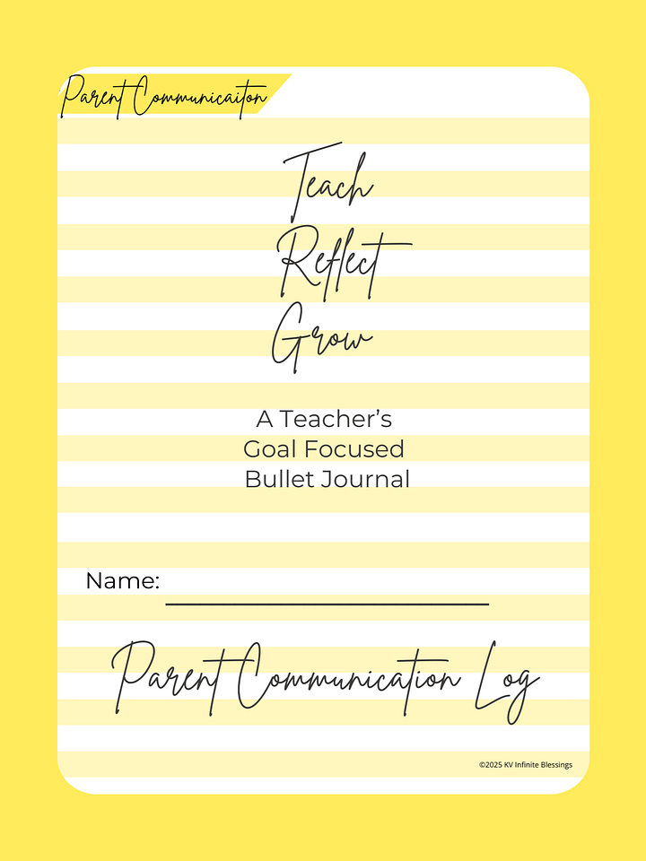 Parent Communication & Contact Log | Digital & Printable Bullet Journal Layout product image (1)