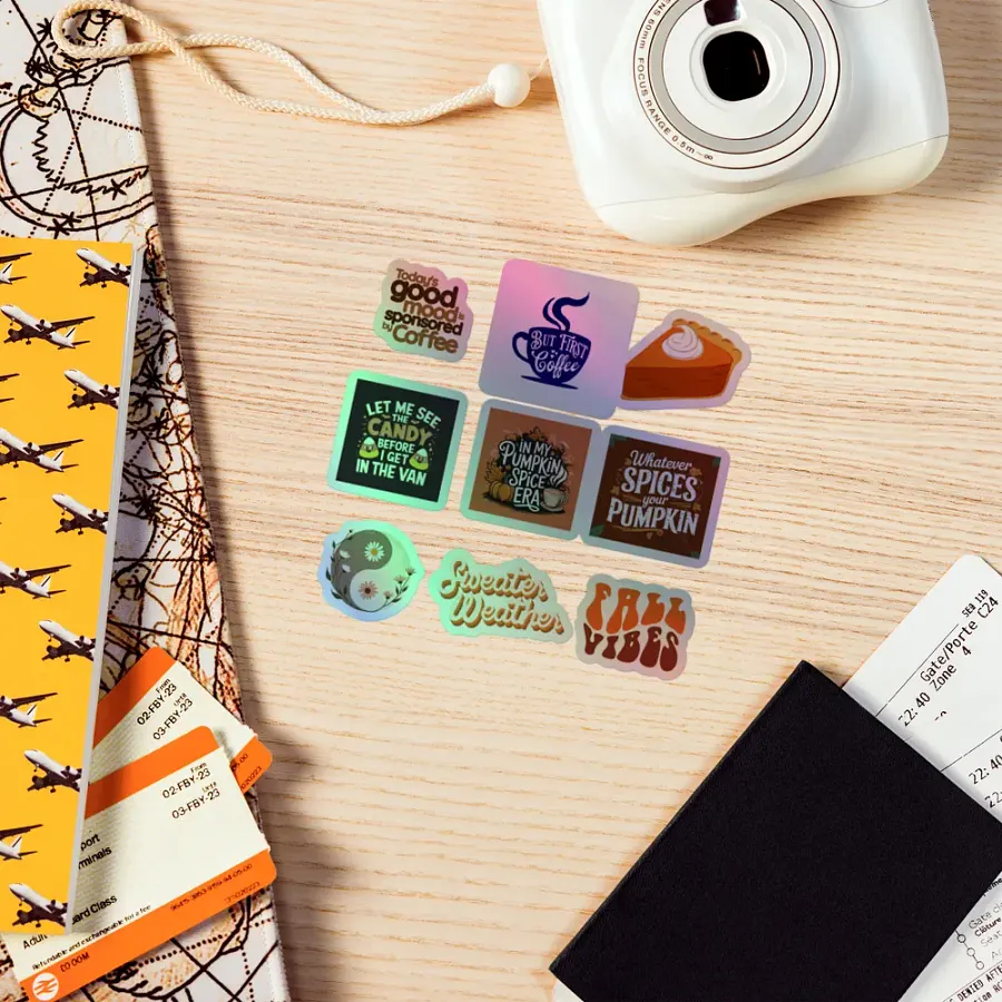 Fall Vibes Holographic Sticker Sheet product image (7)