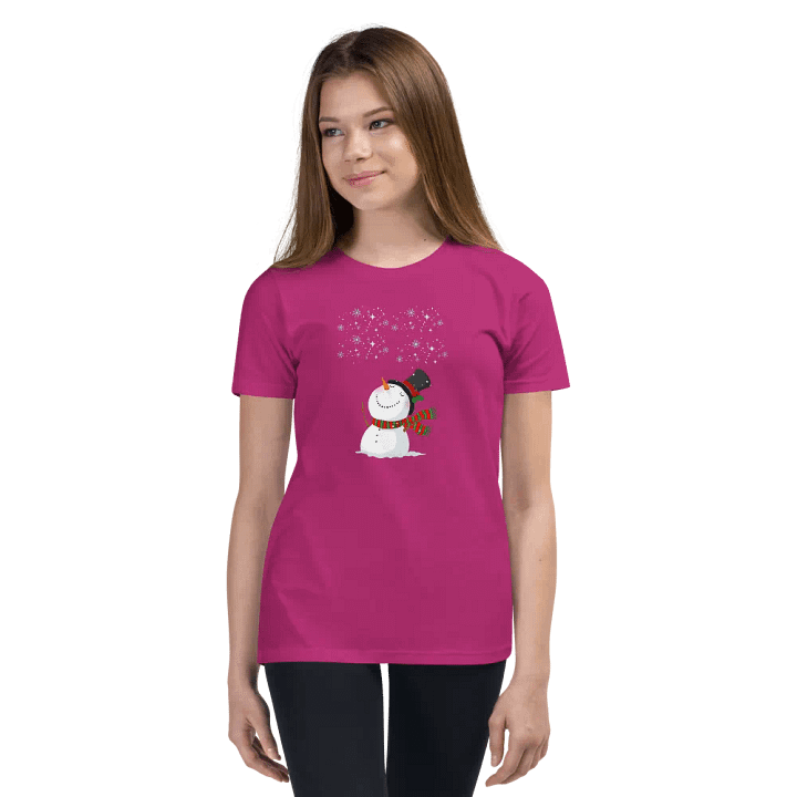 Cheerful Snowman Youth T-Shirt product image (101)