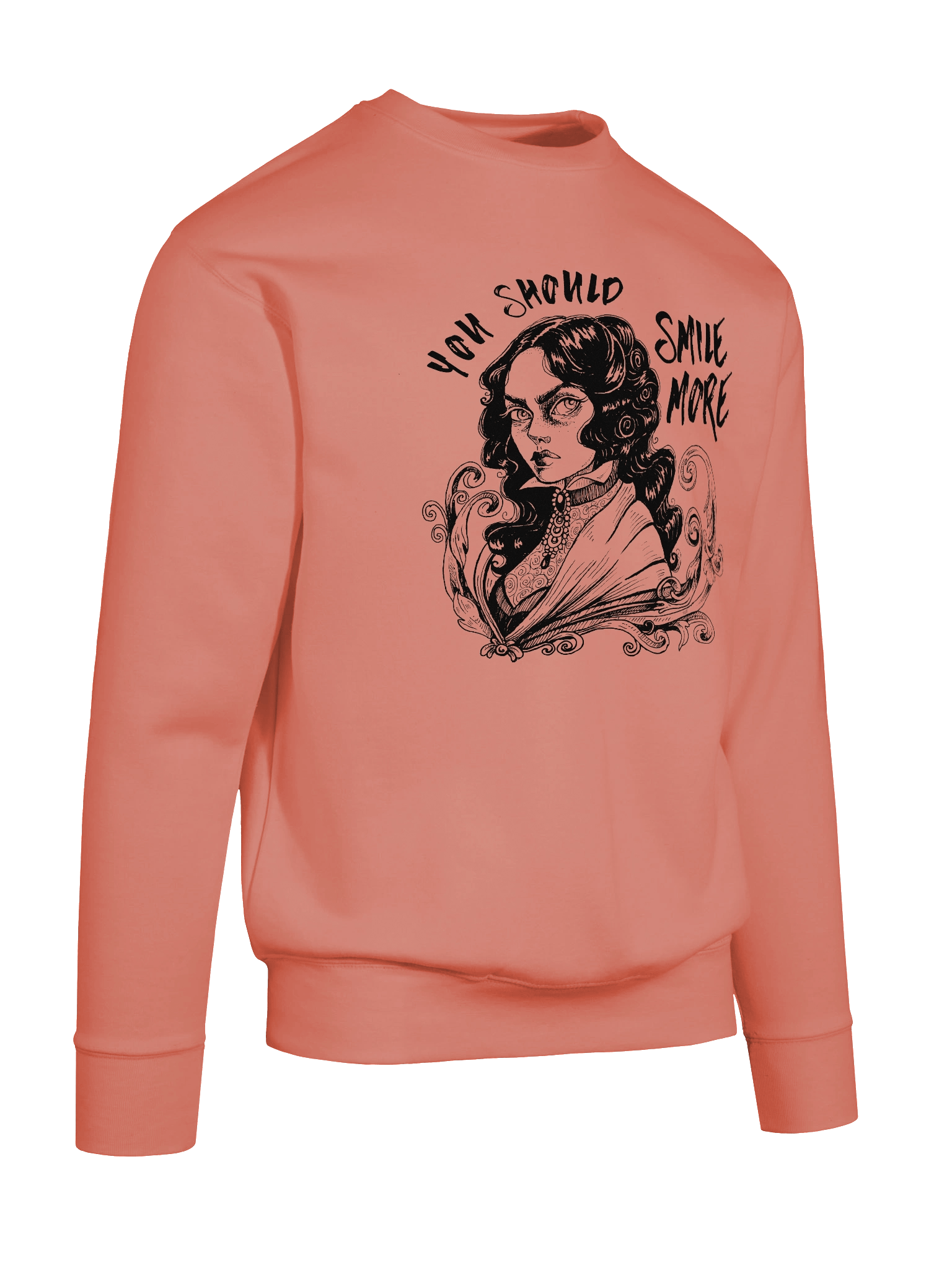 "SMILE MORE" Sweatshirt (Design #1) product image (4)