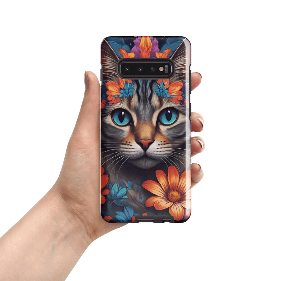 Floral Feline Fantasy: Blossoming Cat Samsung Galaxy product image (10)