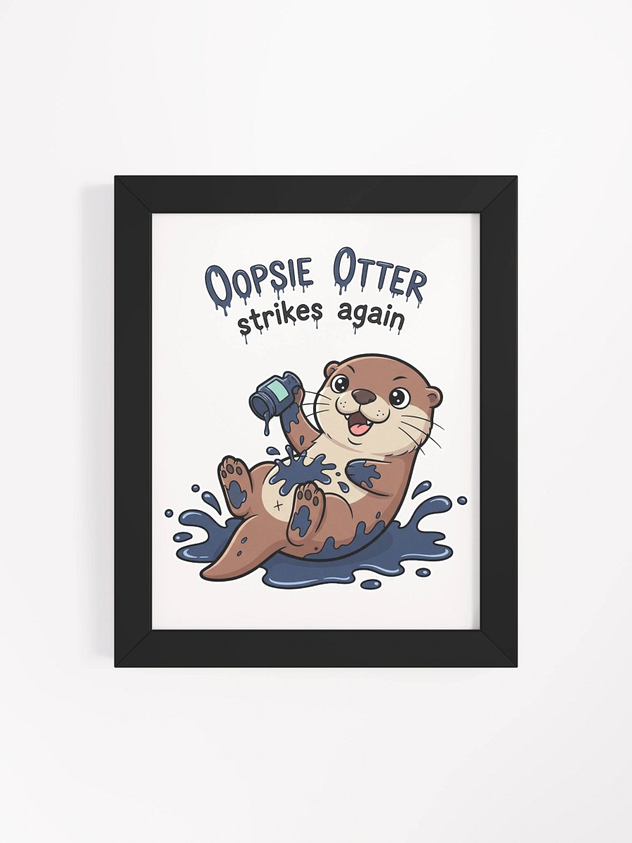 Otter Spilled the Ink Framed High-Quality Matte Poster product image (4)