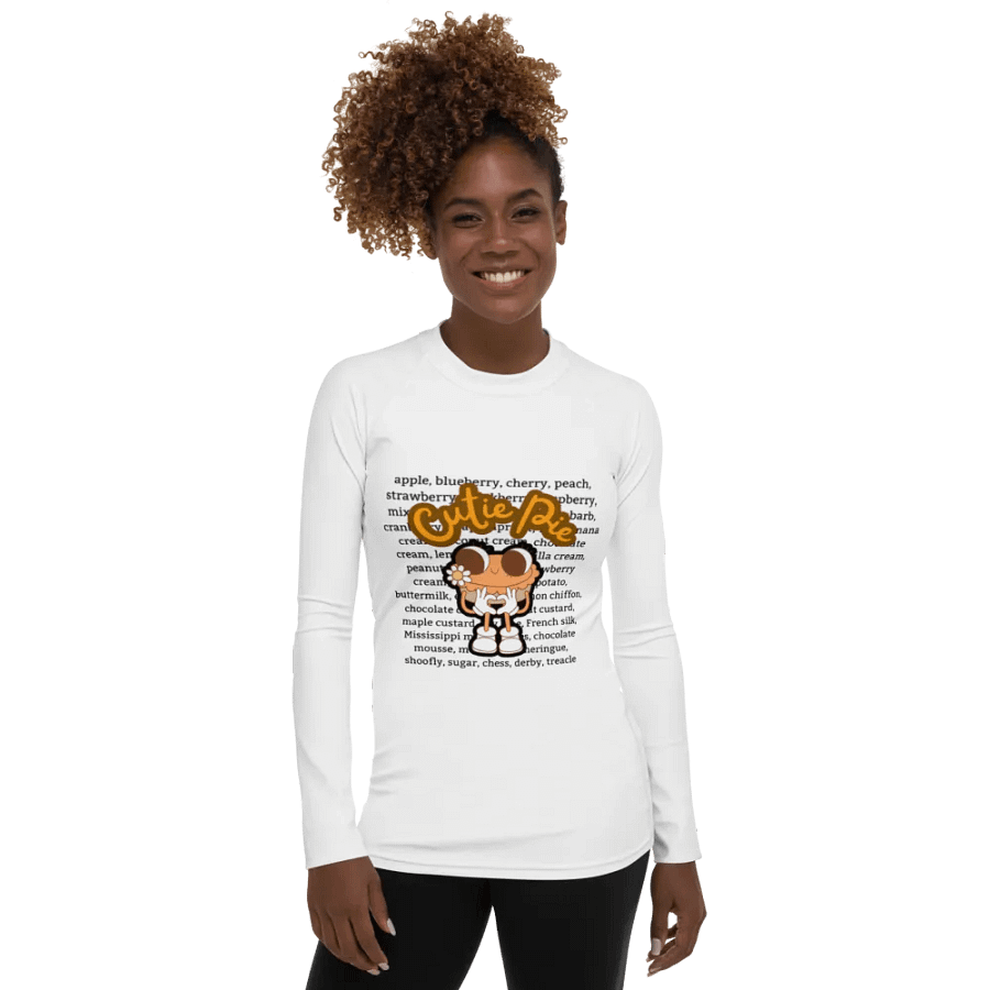 Cutie Pie Print Women's Rash Guard product image (12)