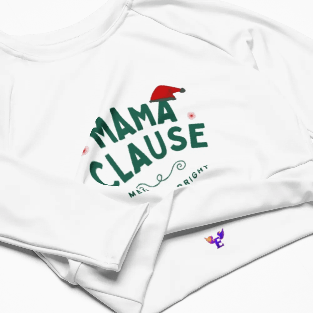 Mama Clause: Eco Chic Print Long Sleeve Crop product image (6)