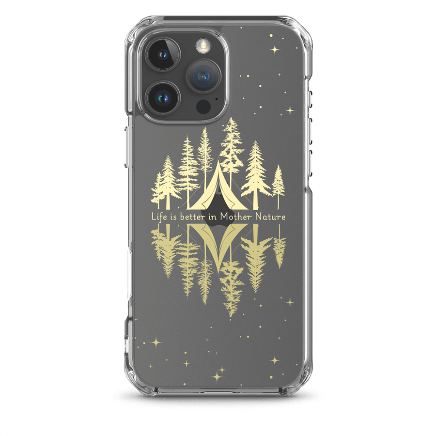 Life is better in Mother Nature Clear iPhone Case ( Side -Night- ) product image (1)