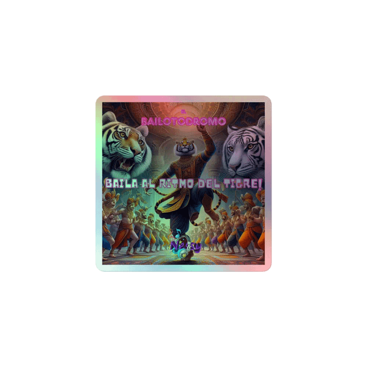 Sticker holográfico Baila al Ritmo del Tigre product image (1)