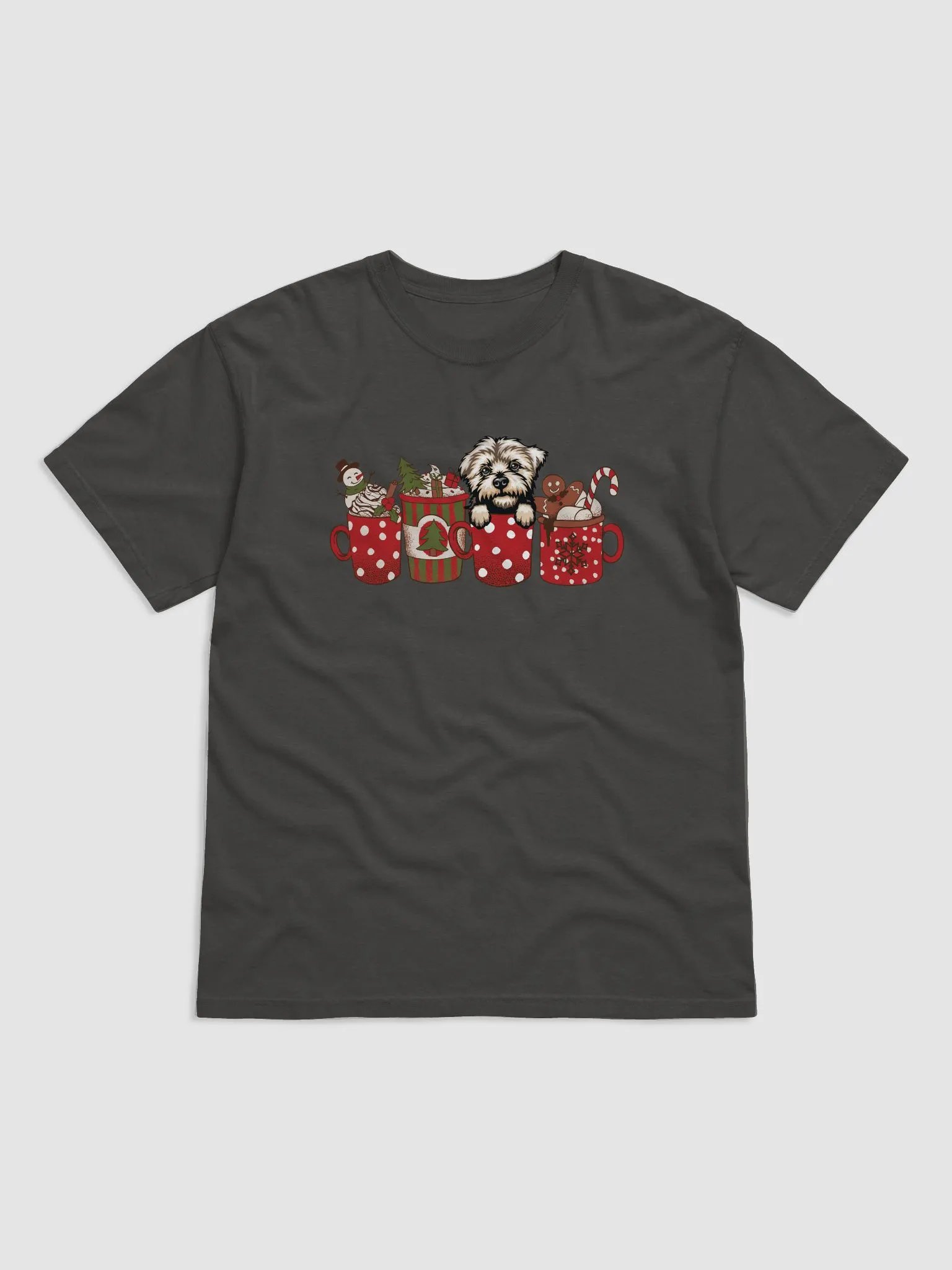 Cute Maltese in a Christmas Cup T-Shirt | Funny Christmas Pup in a Cup product image (24)