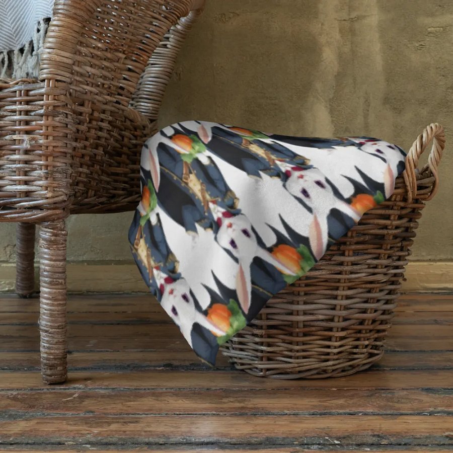 Enigmatic Cloaked Rabbit Throw Blanket product image (10)