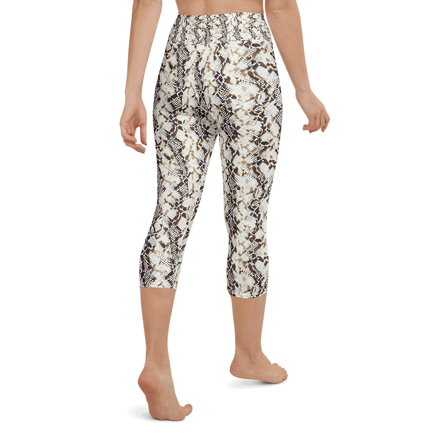 Beige Snake Skin Capri Leggings product image (3)