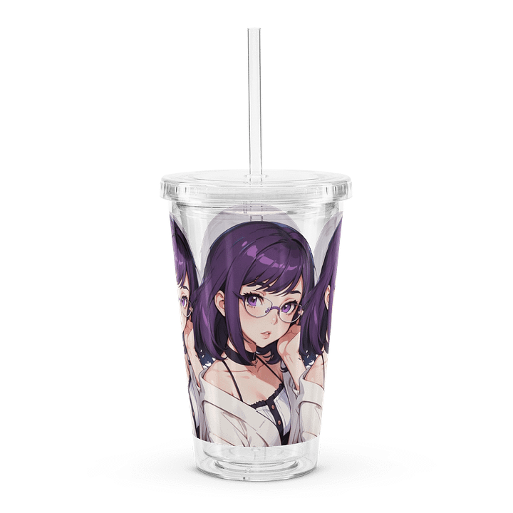 (Purple WAIFU) K Clear Plastic Tumbler product image (2)