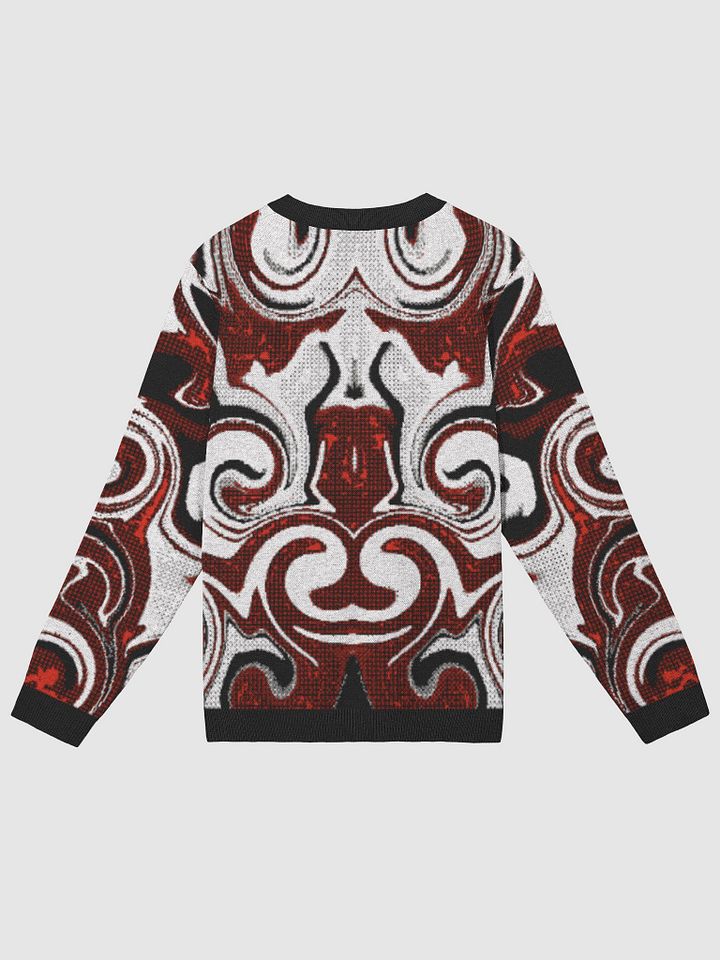 Swirling Red Classic Knit Crewneck Sweater product image (7)
