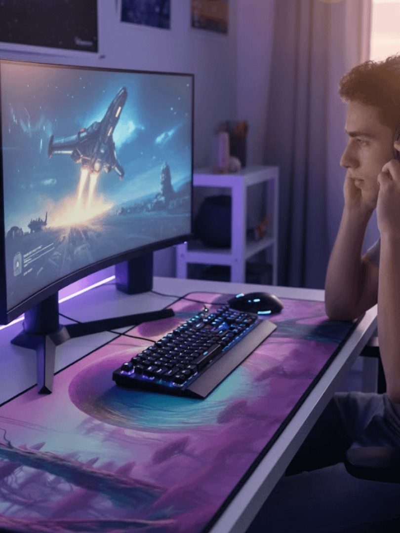 Iridescent Alien Planet Deskmat product image (1)